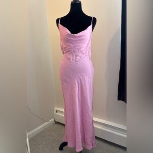 Anthropologie Pink Spaghetti-Strap Dress